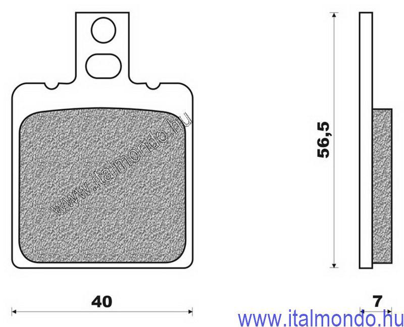 fékbetét BREMBO féknyereghez 40mm megszűnt termék BREMBO