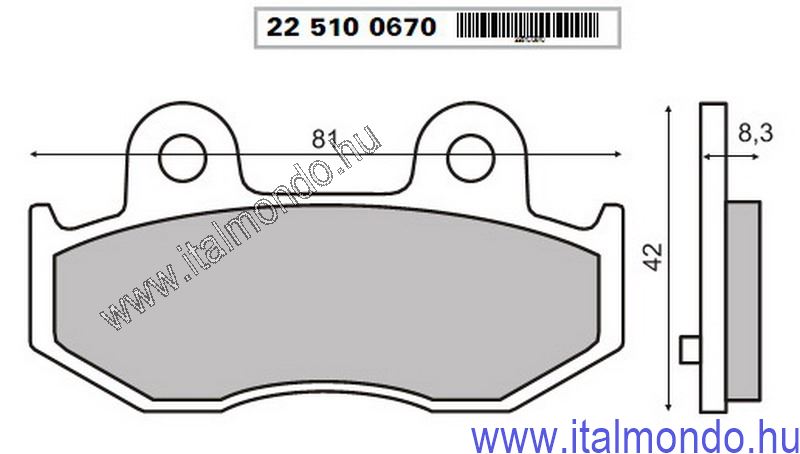 fékbetét BURGMAN 250-400 hátsó 2001-től RMS