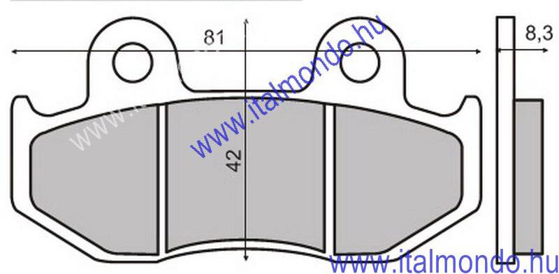 fékbetét BURGMAN 250-400 hátsó 98-99 DR