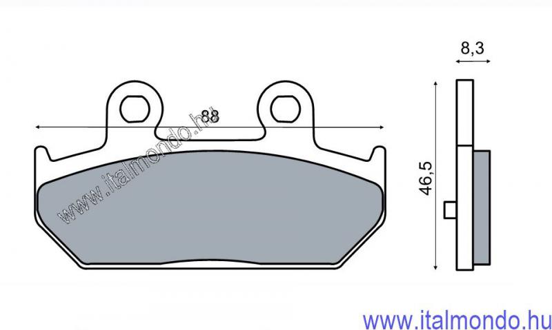fékbetét BURGMAN 400 K7-650 hátsó BRENTA
