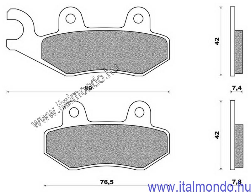 fékbetét CAGIVA-SUZUKI-YAMAHA-KYMCO BRENTA