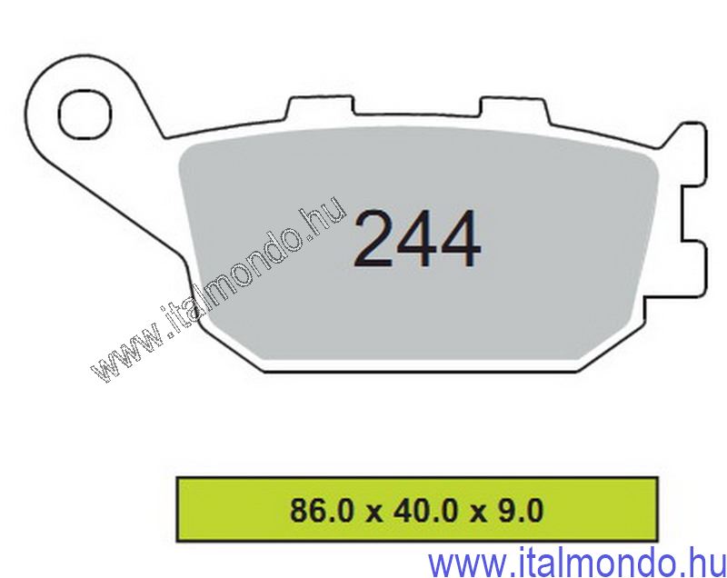 fékbetét CB600-CBR600-VTR1000-SV hátsó organikus BRENTA