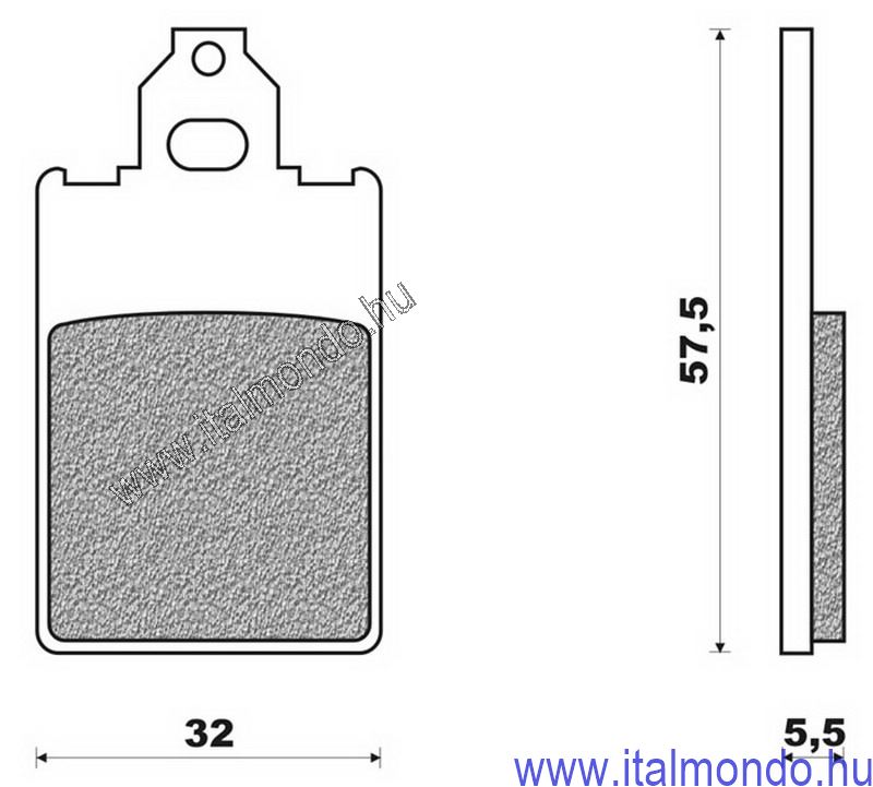fékbetét F12-F15-AF1 50 1 csapos BRENTA