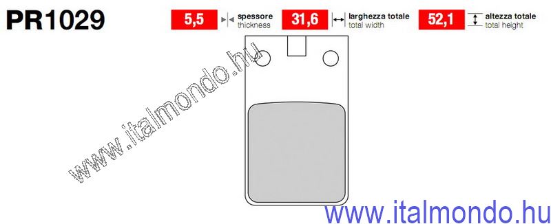 fékbetét F12-F15-CROSSER 2 csapos '96-   kifutó t. GRIMECA