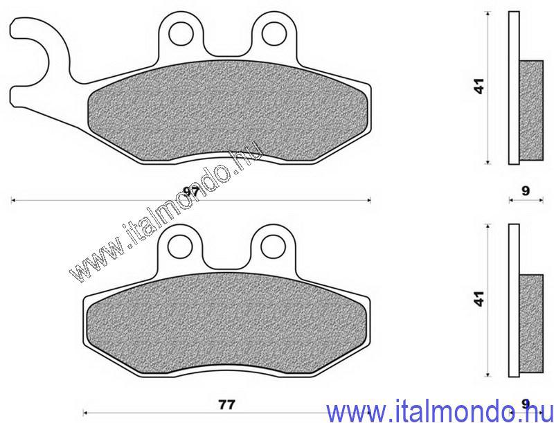 fékbetét FX-FXR-BEVERLY-X8-X9-FLY HENG TONG BRENTA