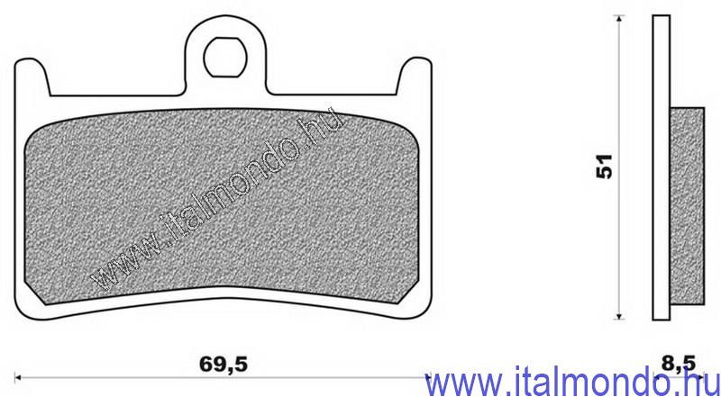 fékbetét GSXR400-FZR400-TDM900-YZF 1000 szinter BRENTA