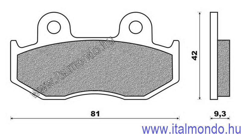 fékbetét HONDA DYLAN-SH 125-150-LEAD első BRENTA