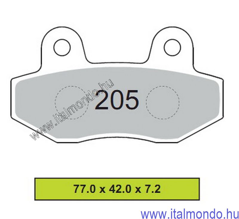 fékbetét HONDA-KYMCO-HYOSUNG organikus BRENTA