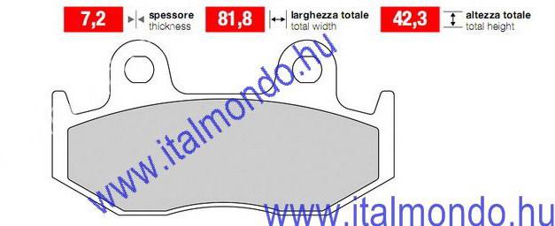 fékbetét HONDA SH-CR-MTX-NSR-XR 125-600 első DR