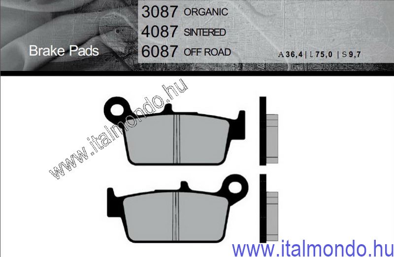 fékbetét LEAD-NS1-TOP BOY-PEUGEOT SV első BRENTA