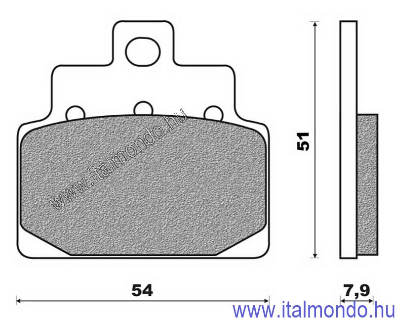 fékbetét LEO125-SR125-SCARABEO 125 első BRENTA