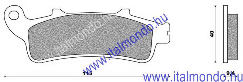 fékbetét PANTHEON-HORNET-VFR 800 első BRENTA