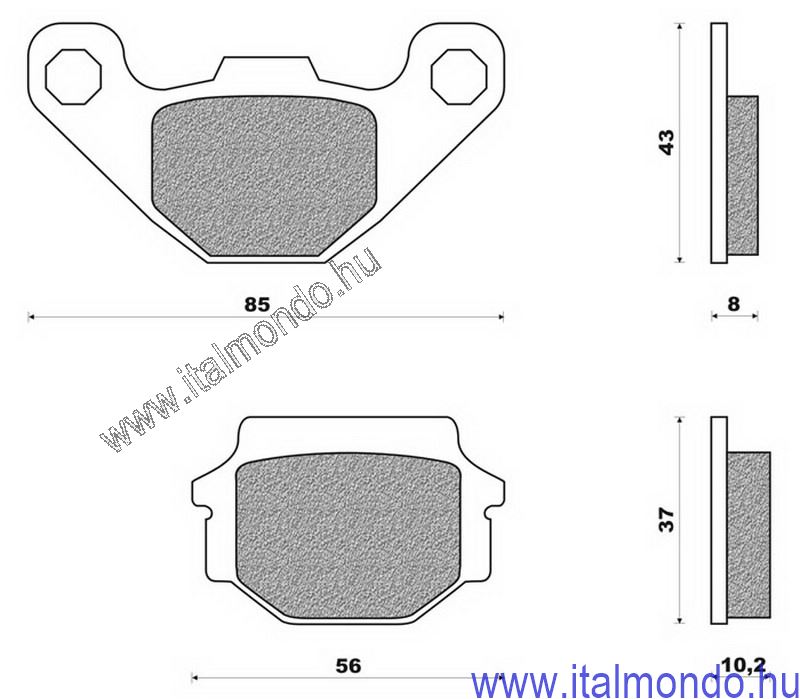fékbetét PEGASO 125-650-RX125-RC50 hátsó BRENTA