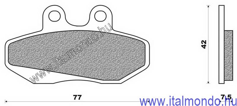 fékbetét PEGASO-CLASSIC-RED ROSE-RX125 BRENTA