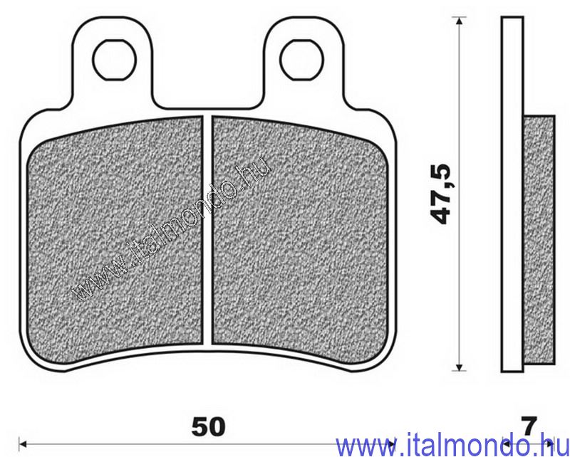 fékbetét PEUGEOT ELYSEO-ITALJET MILLENIUM organiku BRENTA