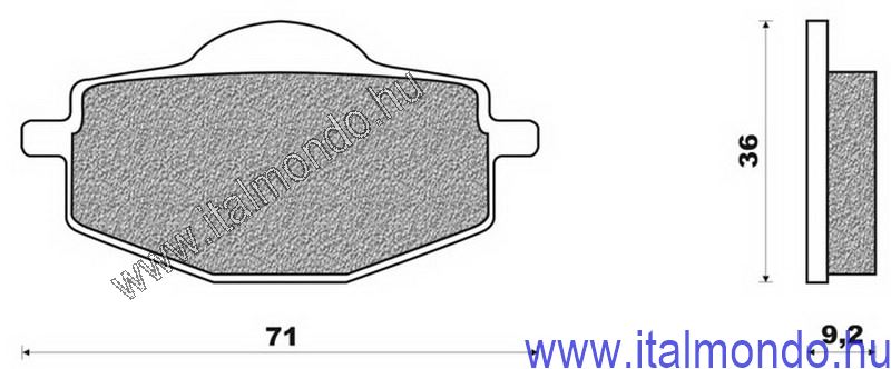 fékbetét RC600-MILLENIUM-DT125-TZR125-XT BRENTA