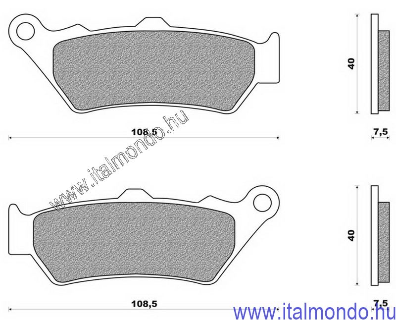 fékbetét RS 125-PEGASO 650-F650-QUOTA szinter BRENTA