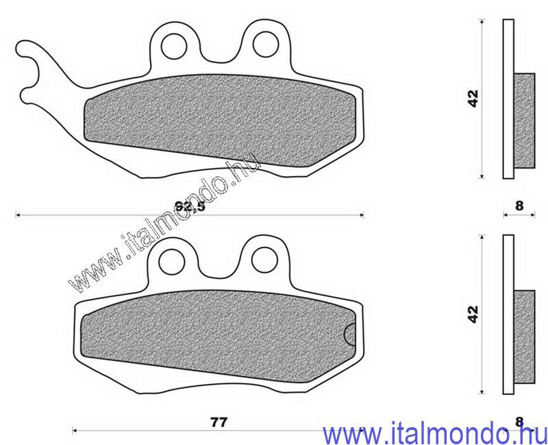 fékbetét RUNNER-RX50-RX125-SKIPPER első BRENTA