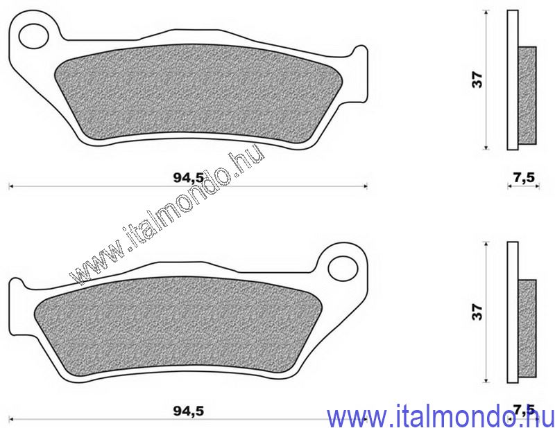 fékbetét RX-MX 125-MAJESTY 125 első BRENTA