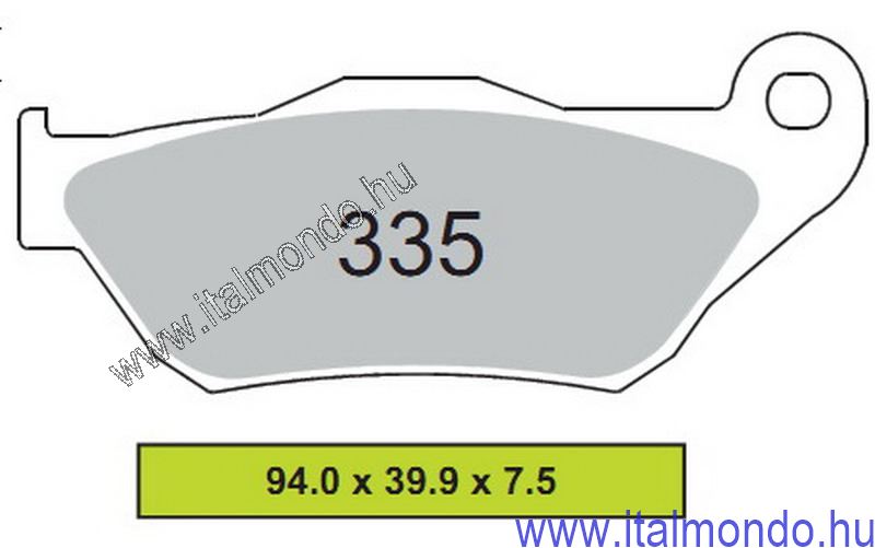 fékbetét YAMAHA X-MAX 125-250-MBK SKY 2005- megsz. BRENTA