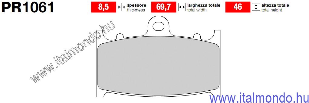fékbetét ZX6-ZX7-ZX9R-ZXR750-ZZR110 első GRIMECA