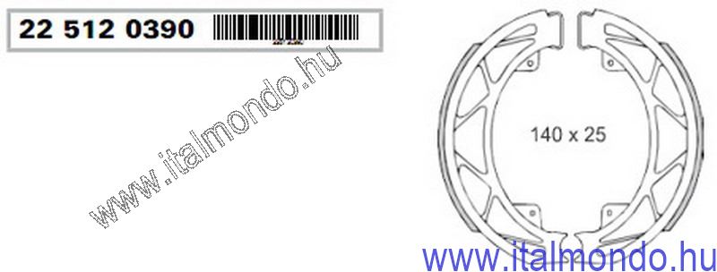 fékpofa LIBERTY 97-SPORTCITY-SCARABEO-FLY hátsó RMS