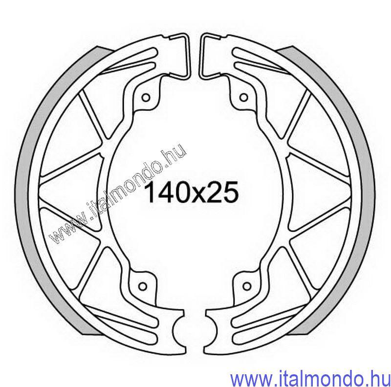 fékpofa SR125-RUNNER-SKIPPER-LIBERTY 125-LX-LXT BRENTA