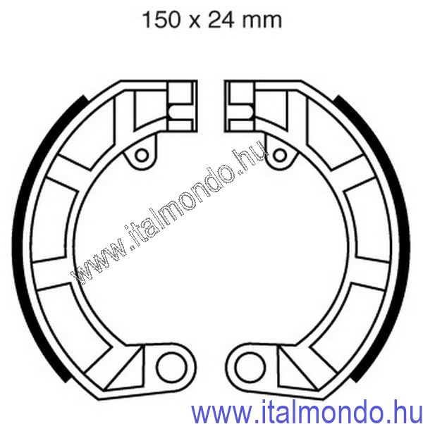 fékpofa VESPA ET3-PRIMAV. D=150x24 ET3 50-125 háts RMS