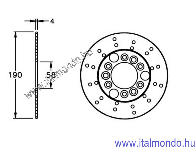 féktárcsa APRILIA-PIAGGIO-MALAGUTI-MBK FERODO