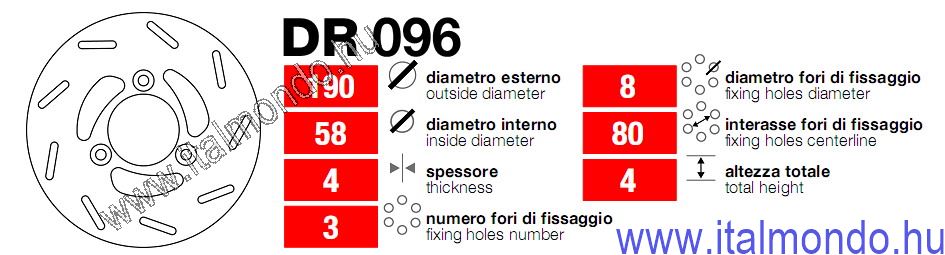 féktárcsa BETA EIKON 125-150 hátsó GRIMECA