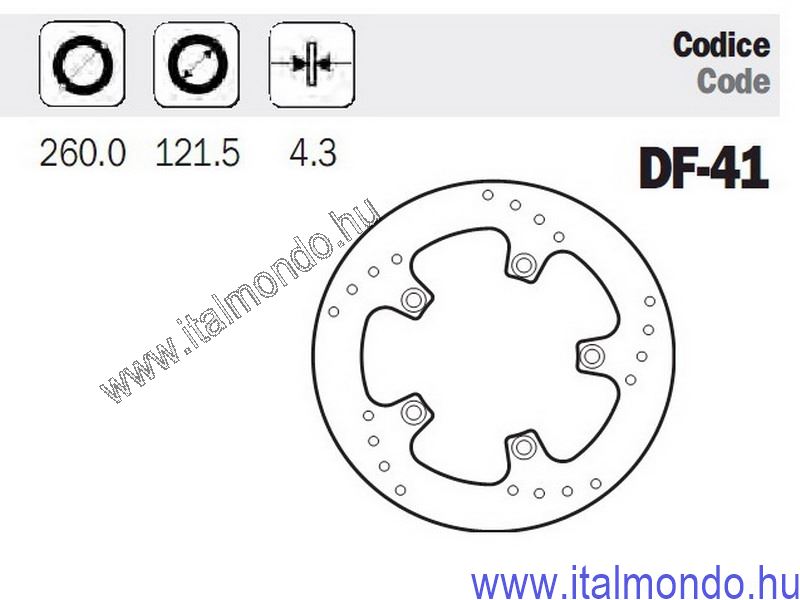 féktárcsa BURGMAN 250-400 első ADIGE