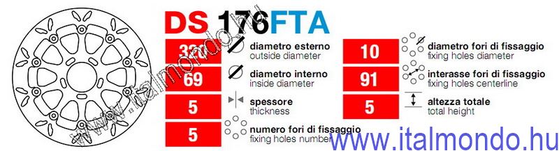 féktárcsa GSXR 600-750-1000-1300-TL 1000 első GRIMECA