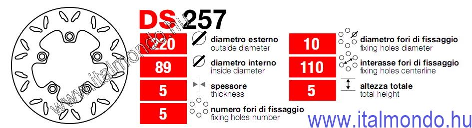 féktárcsa GSXR 600-750-1100-TL 1000 hátsó GRIMECA