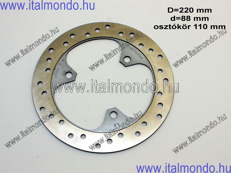 féktárcsa HONDA SH 50-100 első RMS