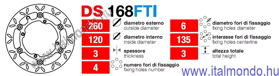 féktárcsa HUSQUARNA CR-WR-TE-TC 125-610 első GRIMECA
