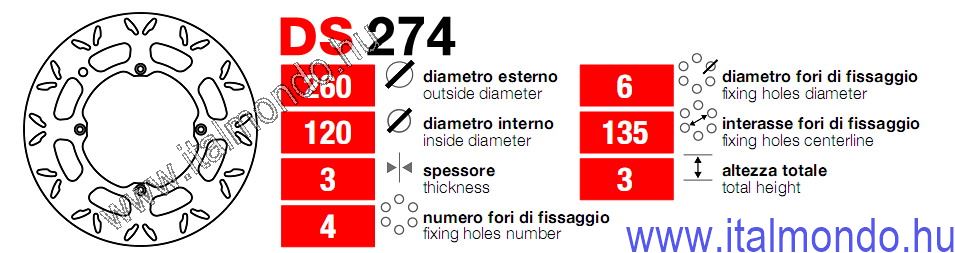 féktárcsa HUSQUARNA CR-WRTC-TE 125-610 első GRIMECA