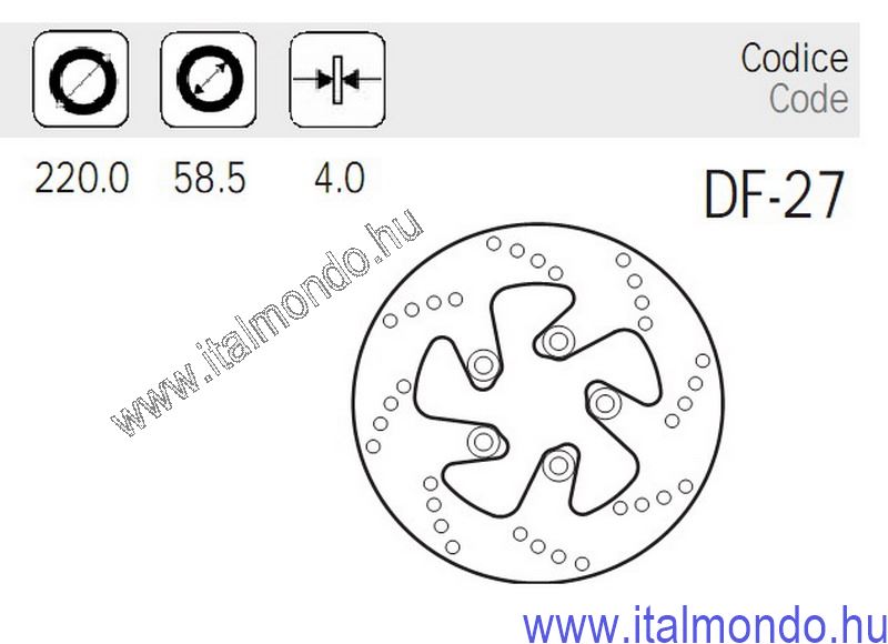 féktárcsa KYMCO DINK-BET&WIN MOVIE első ADIGE