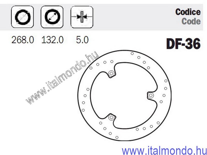 féktárcsa MAJESTY 250-400 hátsó ADIGE