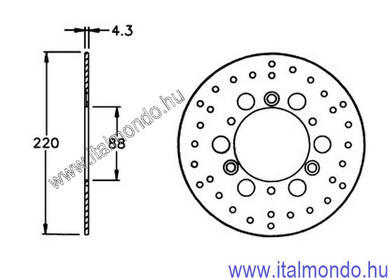 féktárcsa SH 50-NSR 50-FLIPPER-WHY NEWFREN
