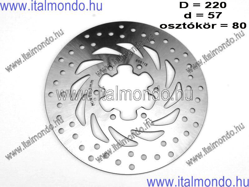 féktárcsa SX-RX-RS4 50-125 hátsó APRILIA