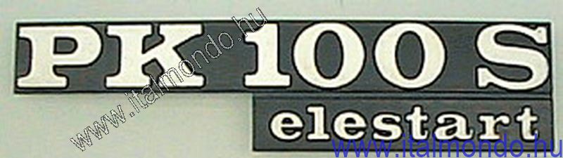 felirat 'PK 100 S elestart' VESPA oldalsó CIF