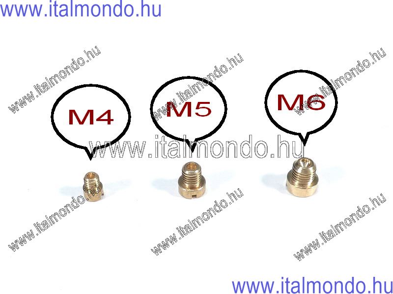 főfúvóka M 6 menettel Dell'Orto DELL'ORTO