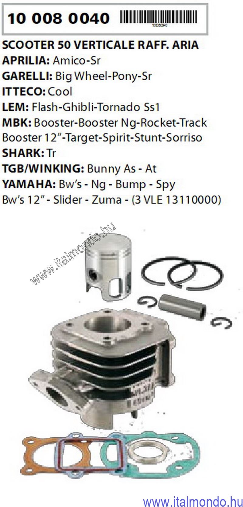 hengerkit CW AMICO-BOOSTER-SR '93 D=40 RMS