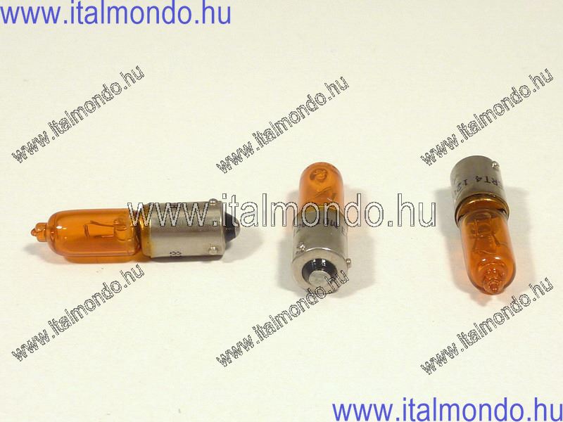 izzó 12V 10W BAY9S eltolt csapos narancs