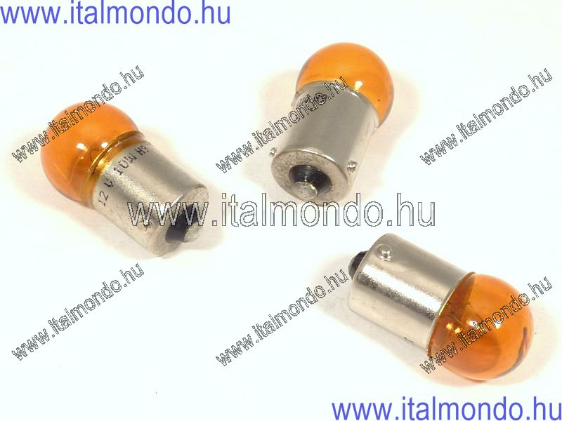 izzó 12V 10W narancs BAU15S eltolt csapos