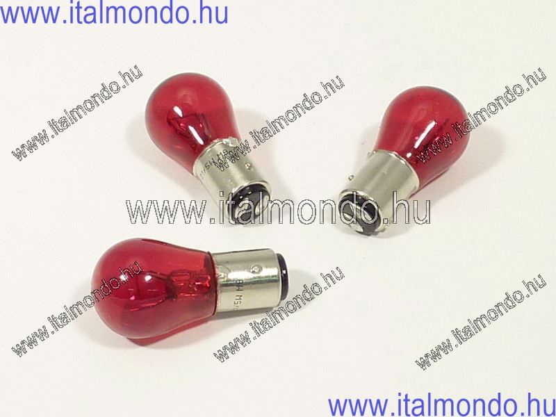 izzó 12V 21/5W piros BAY15D