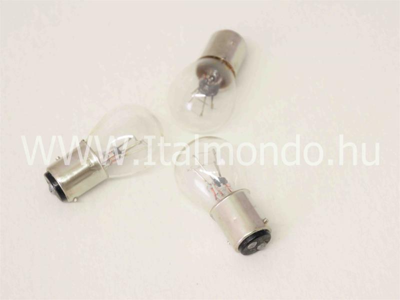 izzó 6v 15/3W BAY15d normál
