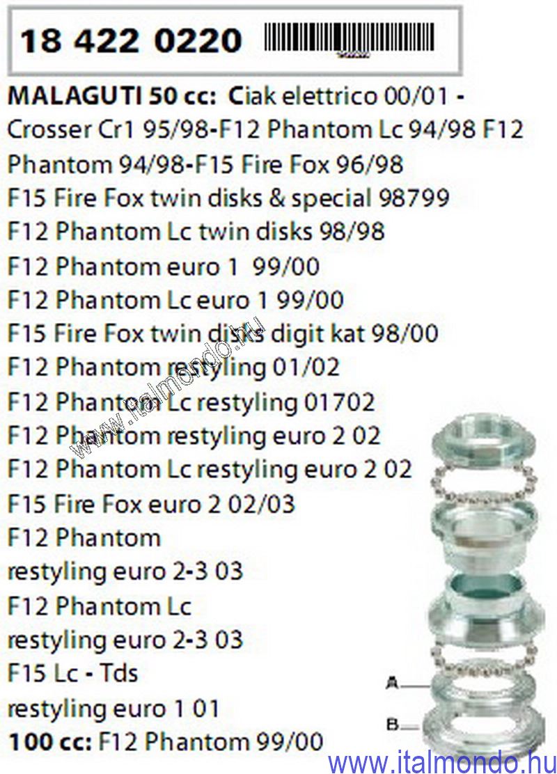 kormánycsapágy F12-F15-CROSSER RMS