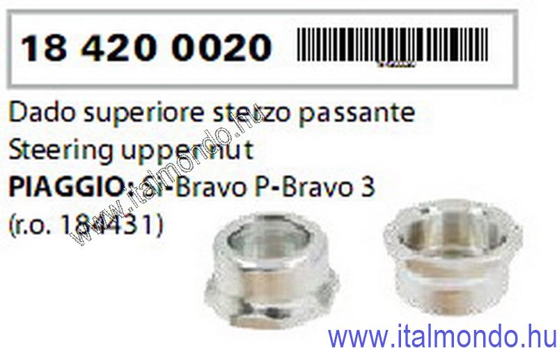 kormánycsapágy felső anya SI RMS