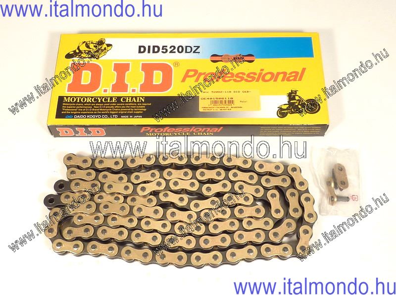 lánc 520DZ2-110 DID G&B normál 125-250cc ROAD D.I.D.